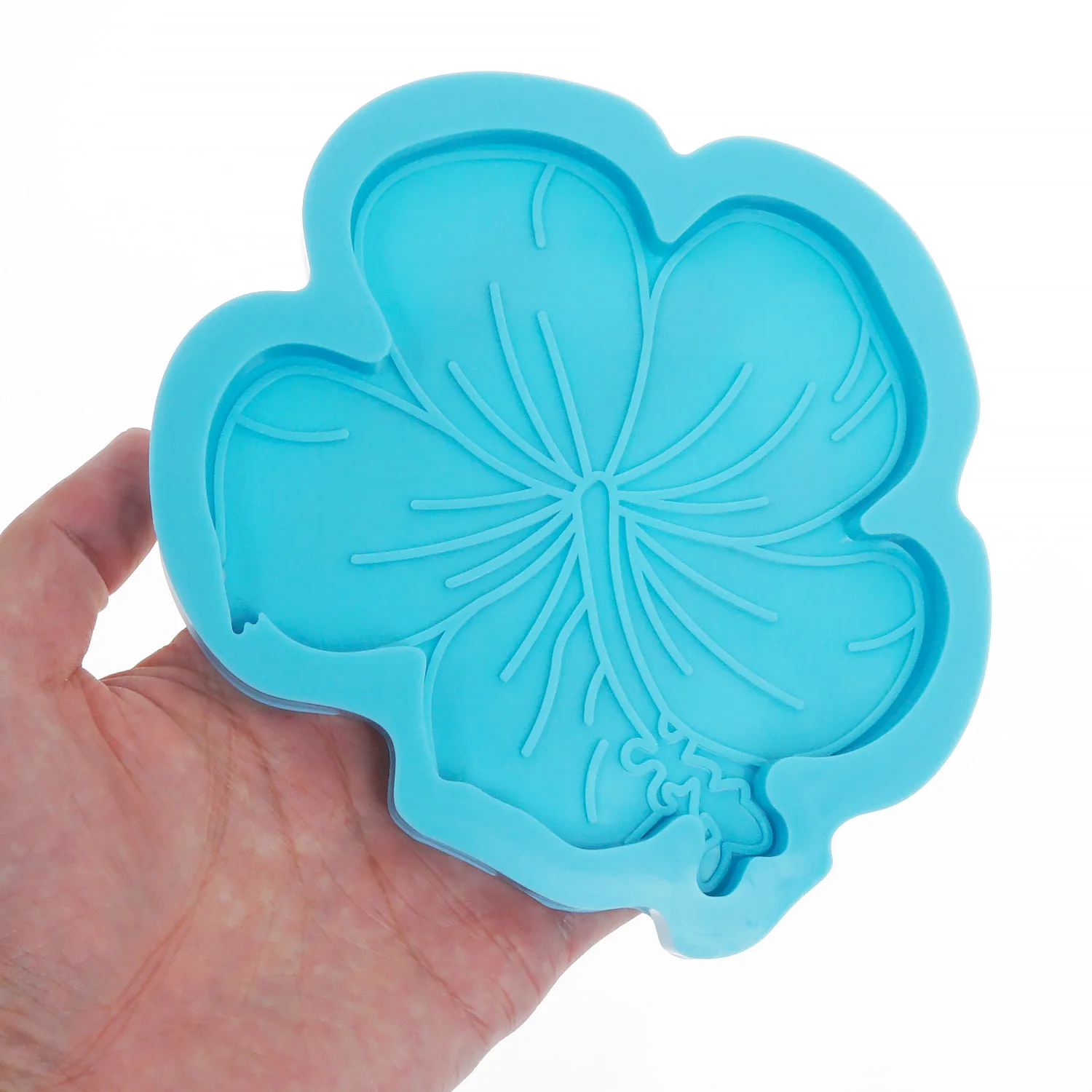 1 PC Blue Silicone Sakura Coaster Molds Resin Epoxy Coaster Mold for Making Craft 10369951