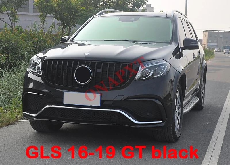 Car styling griglia centrale per mercedes-benz GL GLS X164 X166 2006-2019 GL350 GL400 GL500 GLS450 GT griglia paraurti anteriore centrale