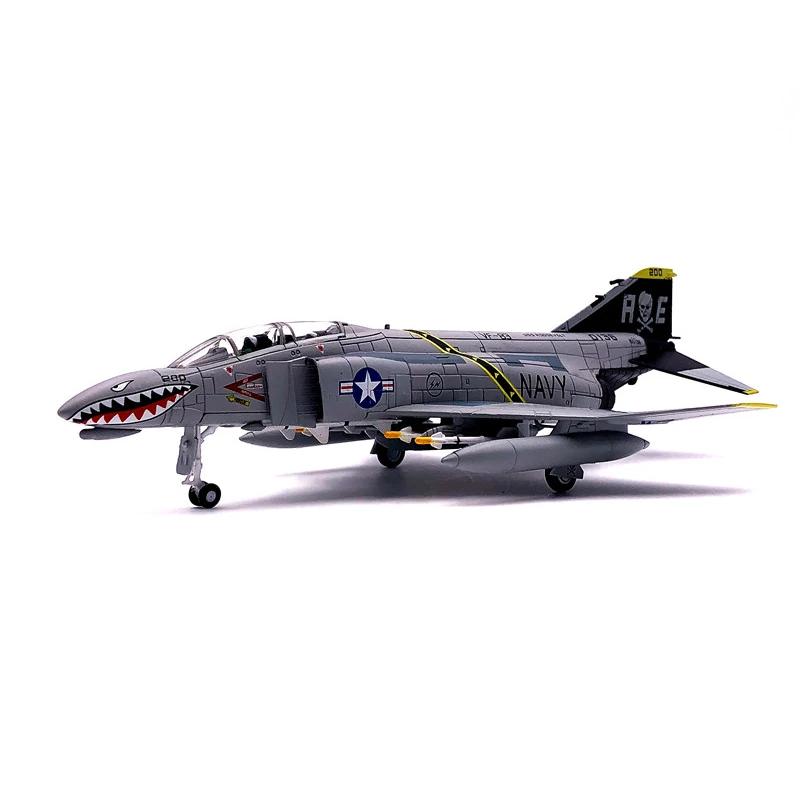 JASON TUTU 1/100 Scale Military Model F-4 Phantom II VF-84 Jolly Rogers Fighter Diecast Metal Plane Model Aircraft Drop shippin