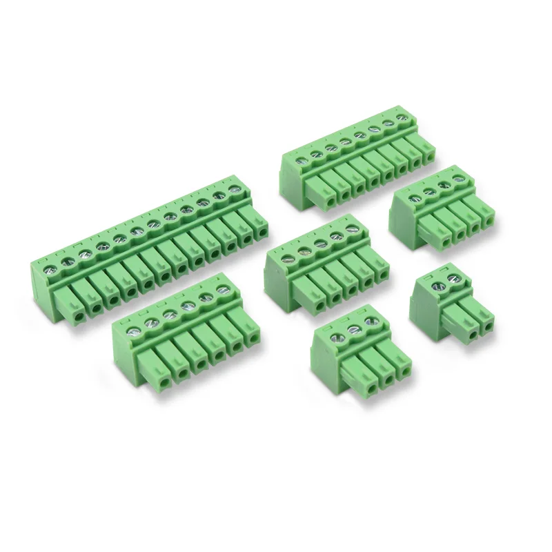10 Set 3.81 2/3/4pin-10pin Straight Needle Terminal Plug Type 300V 8A 3.81mm Pitch Connector Pcb Screw Terminal Block