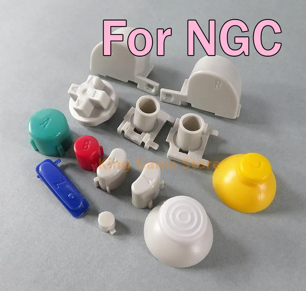 60sets Colorful Full Set Button Keys ABXY Z Keypads L R Buttons Mushroom Cap For Nintend Gamecube NGC Game Controller