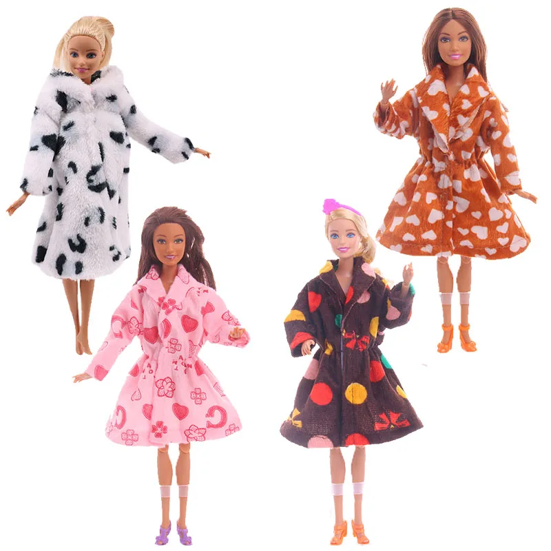 Doll Clothes Beautiful Overcoat With Polka Dots For 11.8 Inch Barbies Doll Accessories Outfit Clothes ,Our Generation,kids Gift