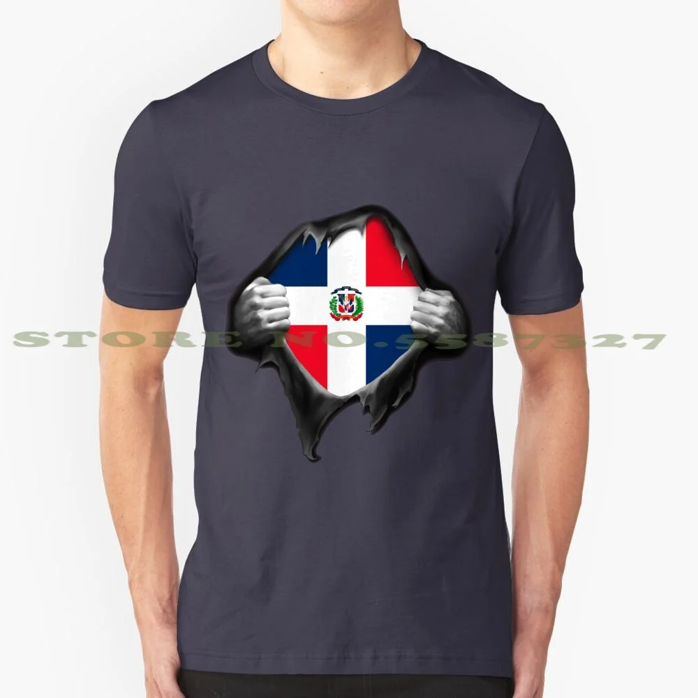 Dominican Republic Flag 100% Pure Cotton T-Shirt