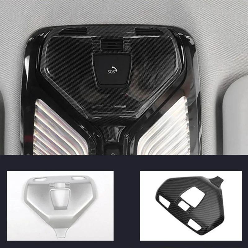 

Car Styling Front Reading Lights Decorative Frame Cover Trim For BMW X3 G01 5 serise G30 G38 Interior Carbon Fiber Color Sticker