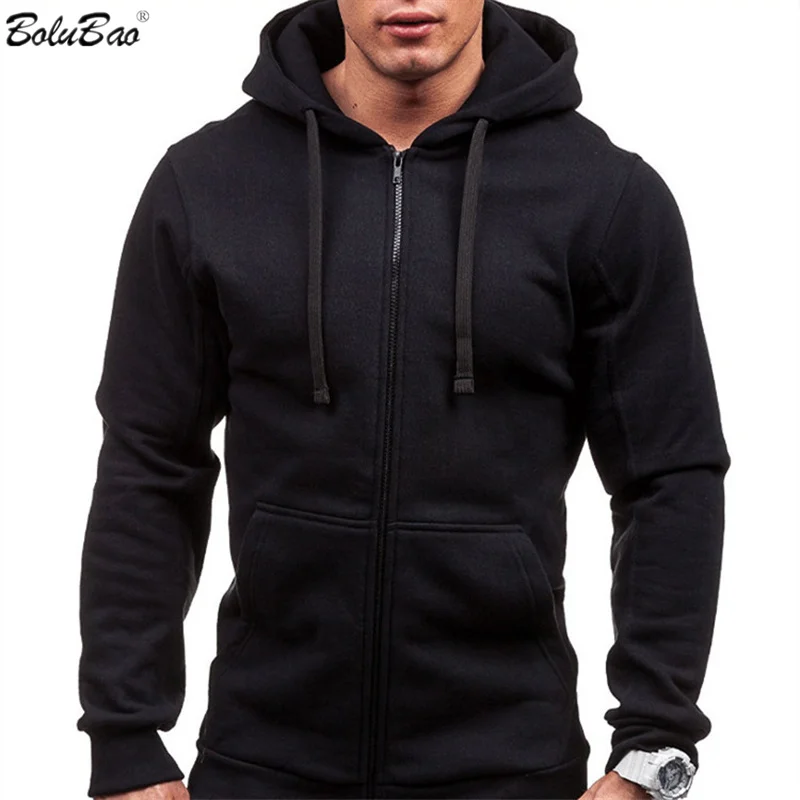 BOLUBAO Fashion Men Hooded Sweatshirt Men Soft Oversized Hoodie Light Plate Long Sleeve Solid Male Hoodies