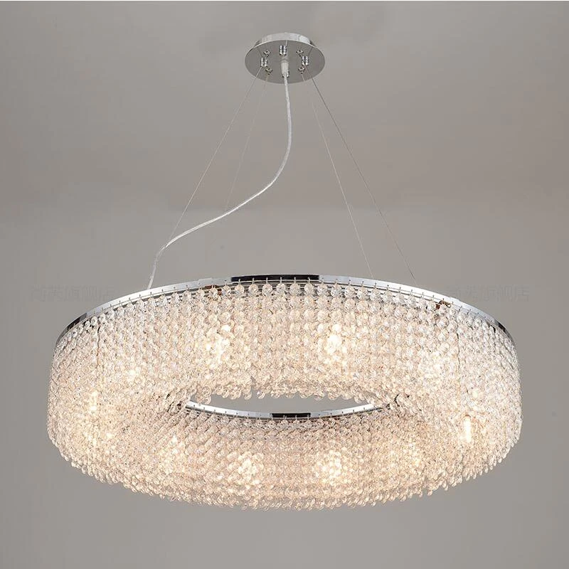 Modern K9 crystal chandelier simple living room decorative lights hotel lighting can be customized sizes