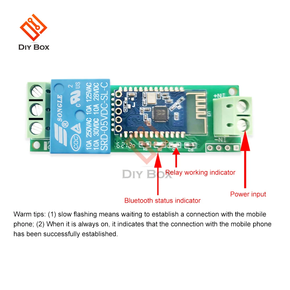 For Bluetooth Relay Module 1 2 4 Way Channel DC 5V/12V Internet Smart Remote Control Mobile Phone Switch Wireless Relay Module