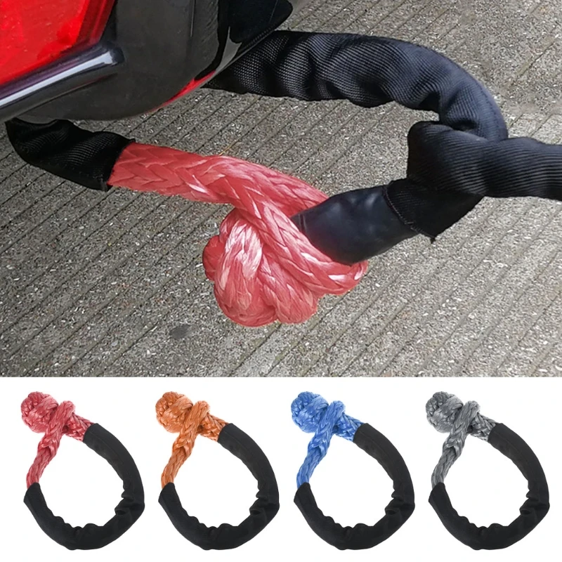 2024 New Vehicle Recovery Rugged Shackles with 45000lbs Break Strength Soft Shackle Tools