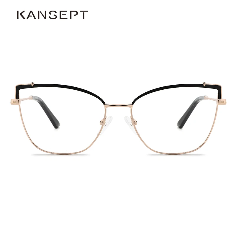 KANSEPT Optical Glasses Frame Women New Fashion Vintage Cat Eye Prescription Eyeglasses Women Myopia Spectacle Eyewear MG3574