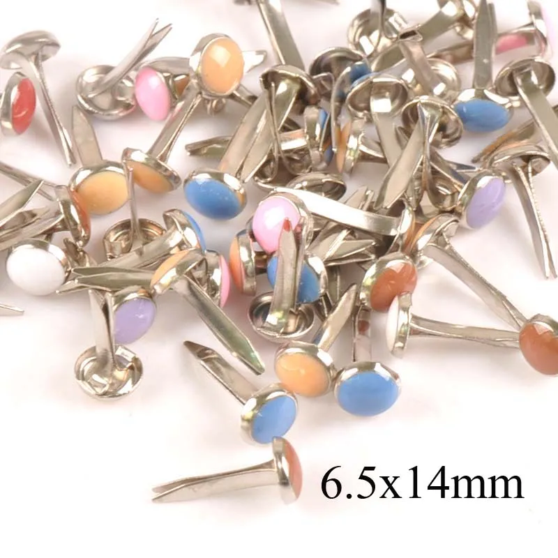 50PCs 6.5-15mm Metal Mix Heart Brads Garment Rivets Fastener DIY Scrapbook Crafts For Bag Shoes Decoration Embellishments c1926