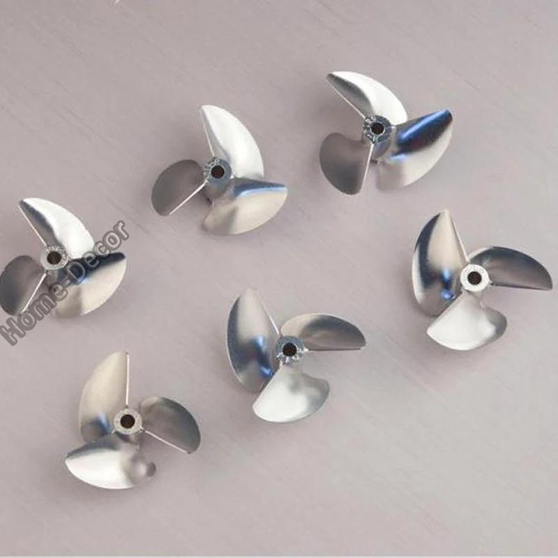 1 PCS 3.18 and 4 mm ID  Aluminum Screw Propeller For DIY Boat Model Windstick  Reverse Propeller