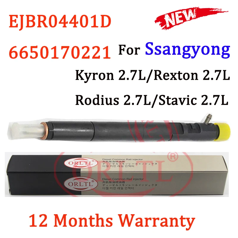 

EJBR04401D Fuel Injector Nozzle Common Rail Injector EJB R04401D for SSANGYONG Kyron REXTON 2.7L 6650170221 A6650170221