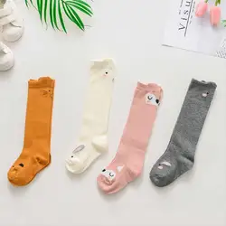 Fox Socks Cat Cartoon Squirrel Pattern Children Babies Cotton Socks for Boys and Girls Unisex Socks Knee High Legwarm New