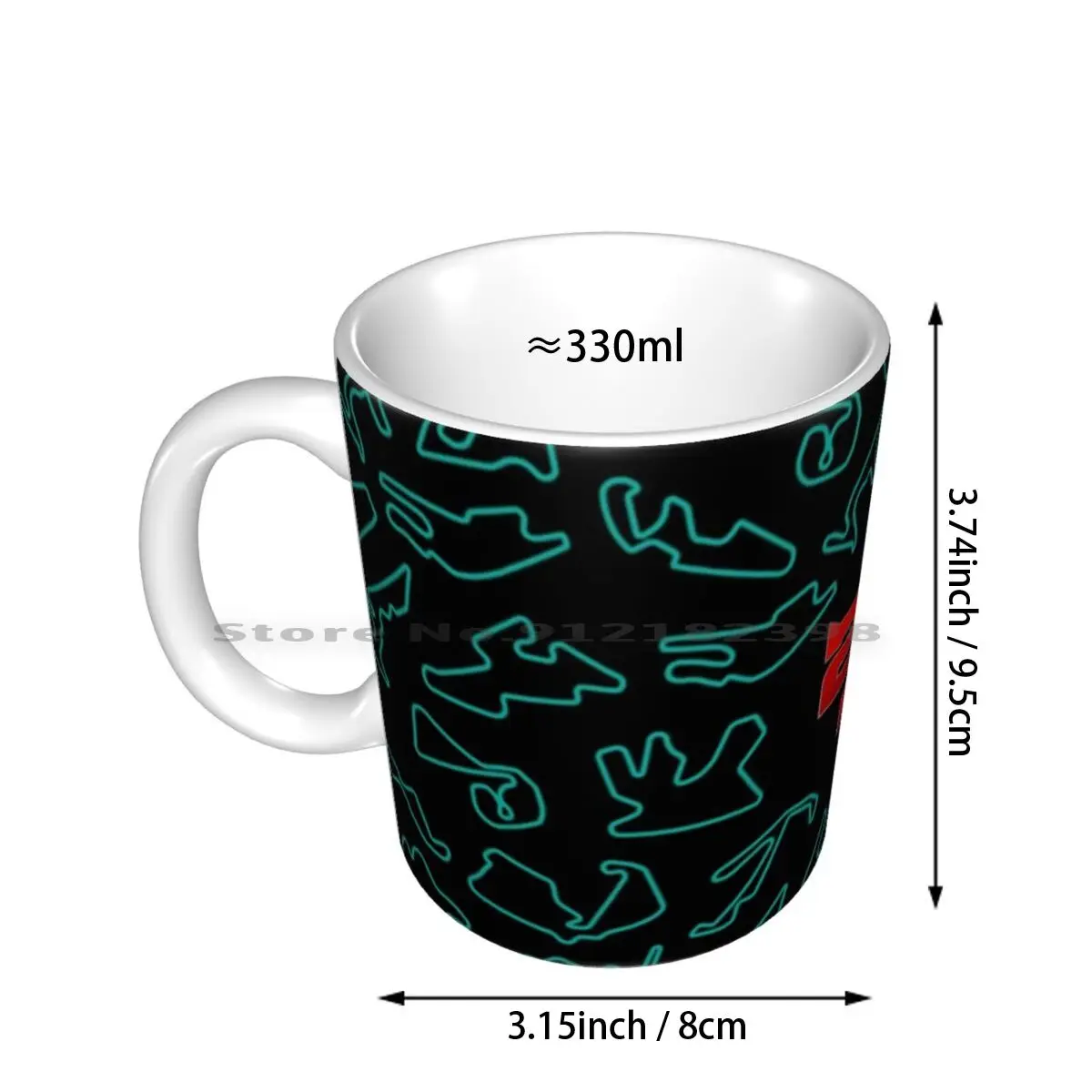 Fq 20-El Pattern Circuits Ceramic Mugs Coffee Cups Milk Tea Mug Motorcycle Motorbike Bike Patterns Moto Racing Motorcycling