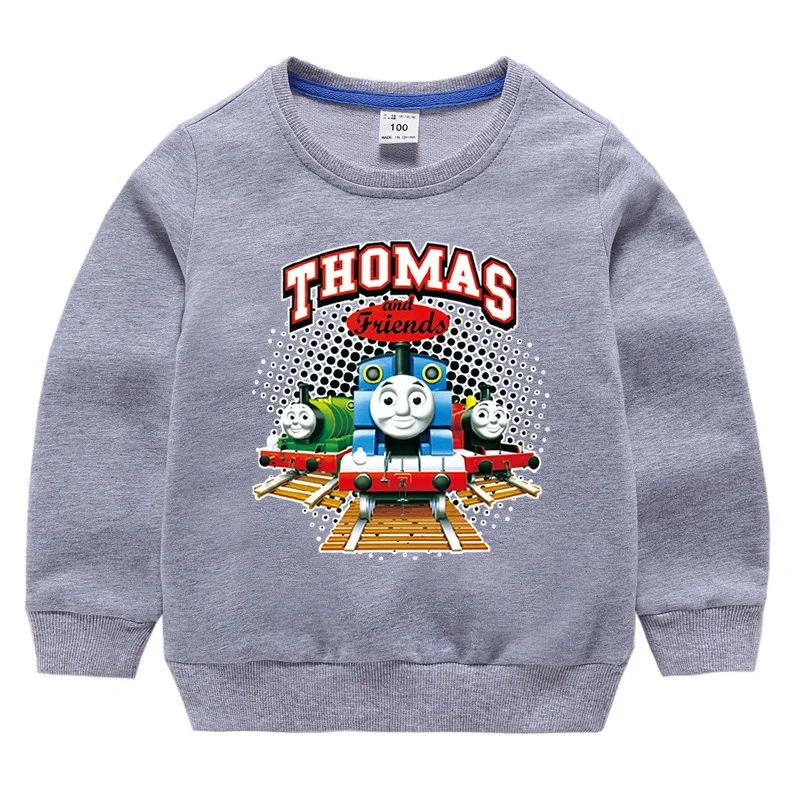 Thomas and Friends new children\'s sweater long-sleeved boy cotton fashion cartoon high-quality shirt round neck bottoming shirt