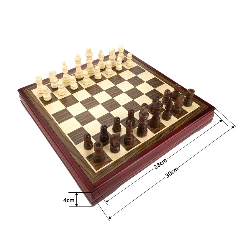 New Pattern Chess Pieces Wood Wood Coffee Table Professional Chess Board Family Games Chess Set Traditional Games Yernea image 3
