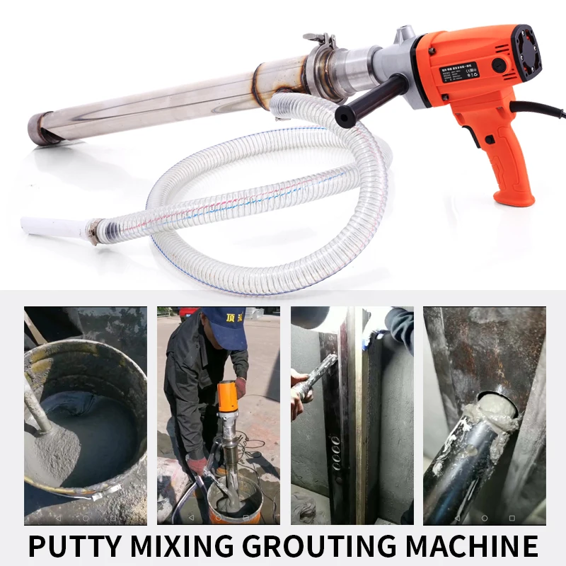 2000W Grinding Grouting Machine Putty Mixing Grinding Feeding Door Joint Mortar Pouring Window Grouting Machine