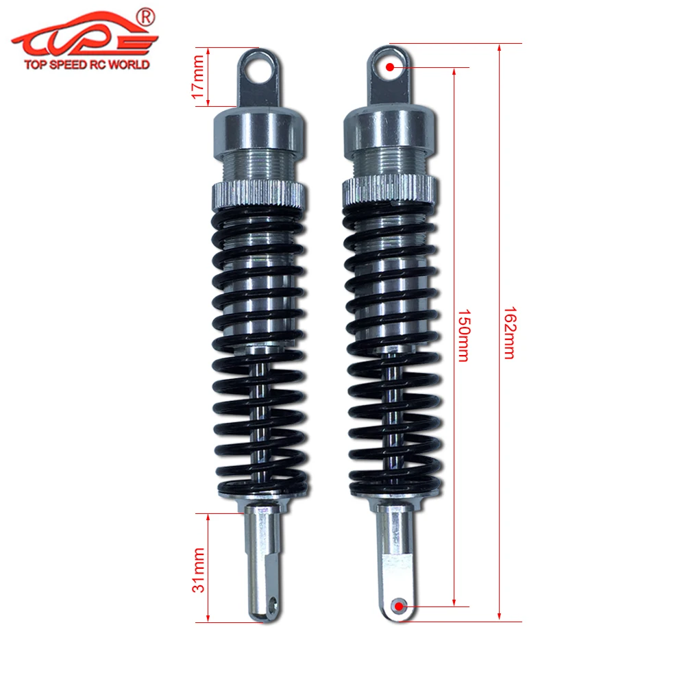 Alloy Front or Rear Shock Absorber 2PC for 1/5 1/6 FG Monster Hummer ROVAN BM Truck Rc Car Parts