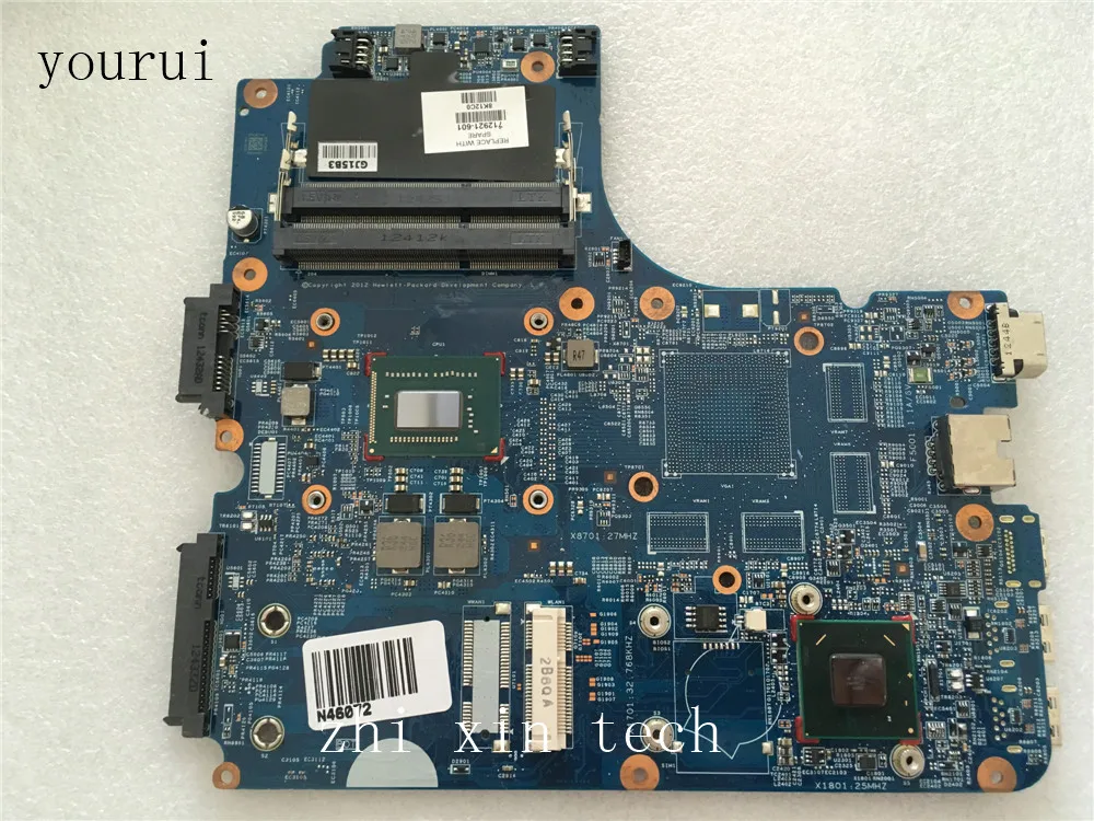 

yourui For HP 4540 4440S Laptop motherboard with cpu i3-3110m 712921-001 712921-501 712921-601