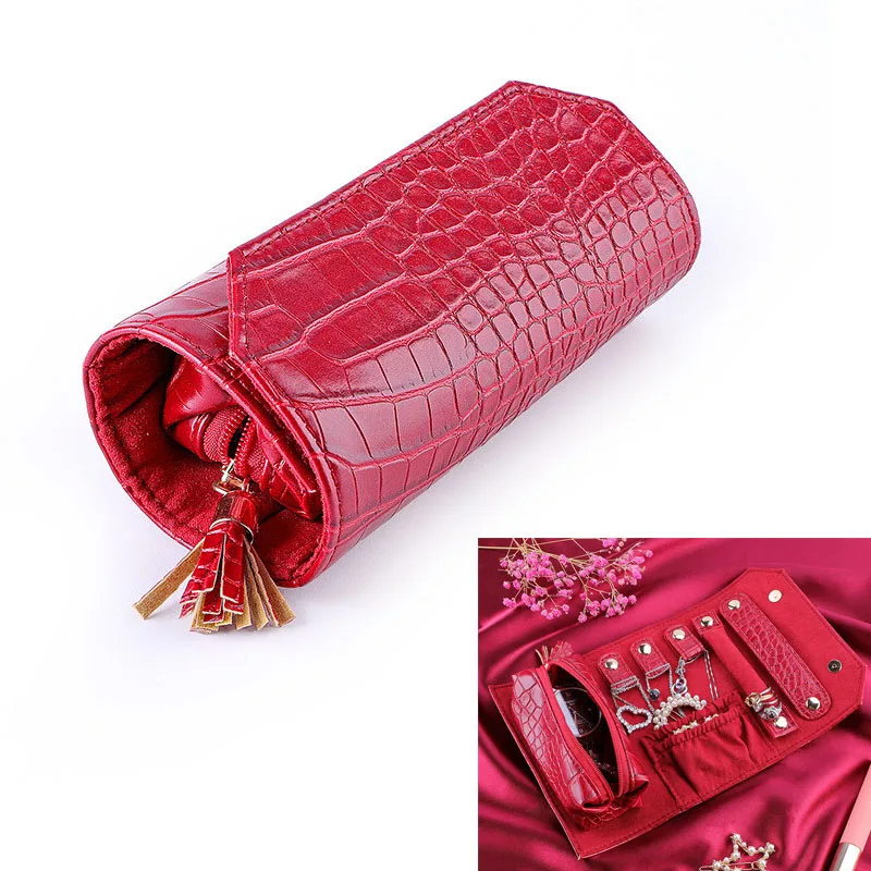 

2021 Fashion Pu Leather Multi-Functional Jewelry Storage Bag Travel Portable Jewellery Storage Package Organizer