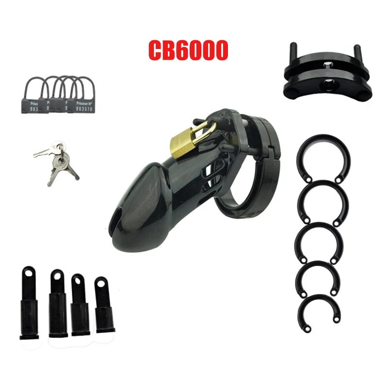 CB6000S/CB6000 Rooster Cage Male Chastity Device Cock Cage with 5 Size Ring Male Chastity Belt Penis Lock Adult Sex Toys For Men