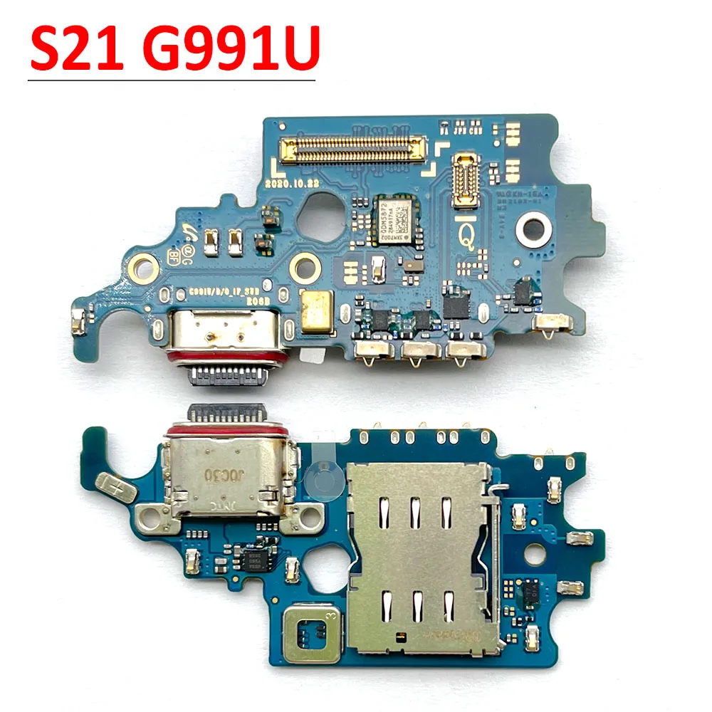 New For Samsung S21Ultra G998B S21 G991B S21 Ultra G998B G998N USB Charging Connector Board Port Dock Flex Cable With Microphone