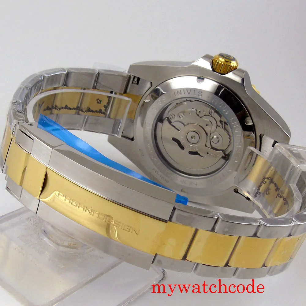 2020 di lusso PAGANI DESIGN 43mm 24 gioielli NH35 orologio meccanico automatico da uomo cassa placcata Glad quadrante blu cristallo di zaffiro
