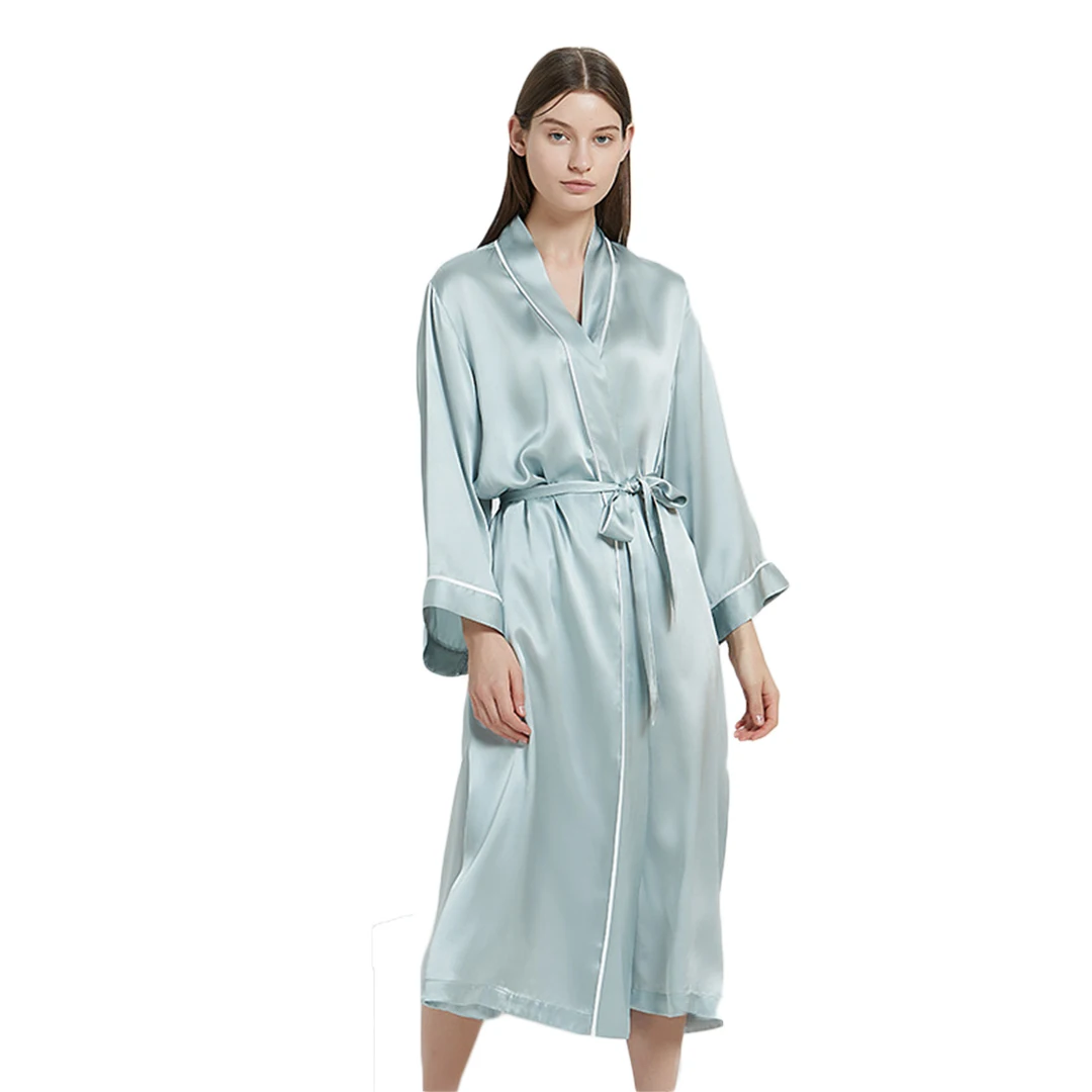 

Sexy Elgent Long Women Nightrobes Long Sleeve Pajamas Bathrobe with Belt Photo Shoot Dress Party Evening Nightgowns