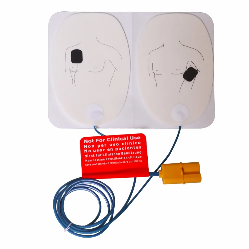 2Pairs/Pack AED Electrode Defibrillaton Pads For Connecting AED Trainer