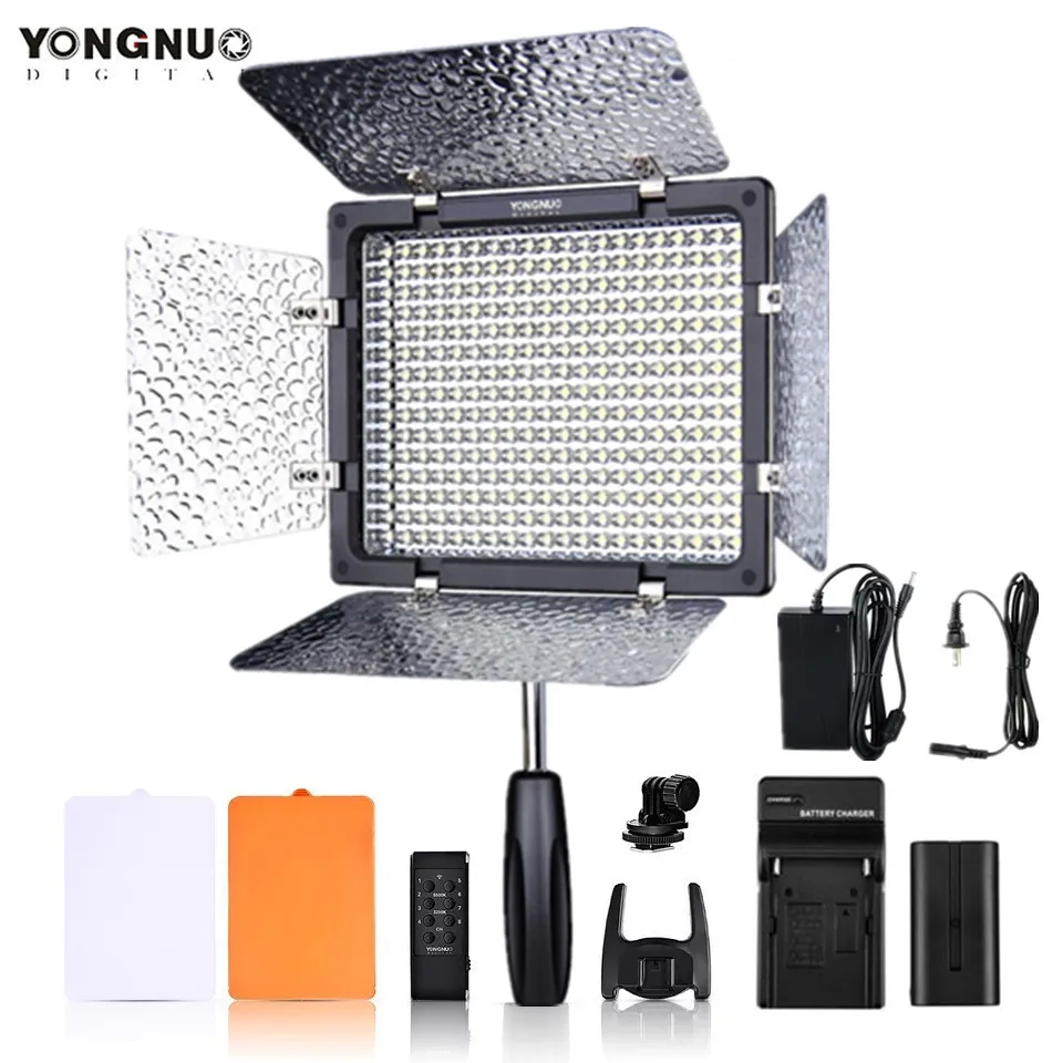 YONGNUO YN300III YN300 III YN-300III 3200k-5500K CRI95 Camera Photo LED Video Light Optional with AC Power Adapter + Battery KIT