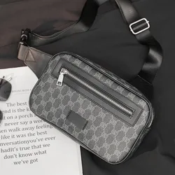 Mode Luxe Borsttas Mannen Retro Afdrukken Heuptas Mannen Schoudertas Mannelijke Borst Zakken Handtassen Crossbody Messenger Terug Zakken