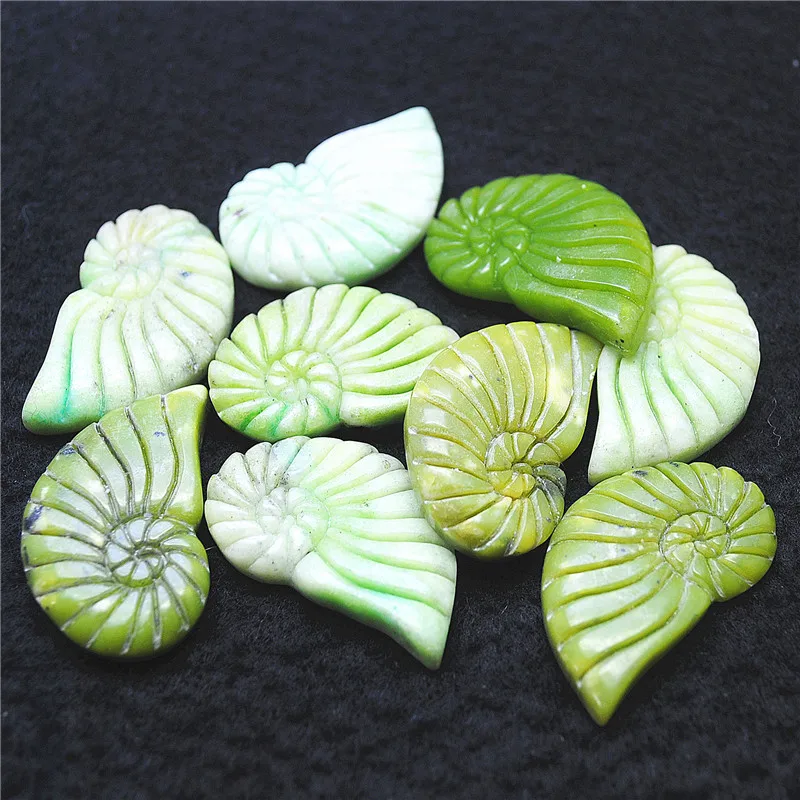 3PCS Beads Collections Nature Canadian Jade Material Natural Semi Precious Stone 35X21MM Wholesale Free Shippings