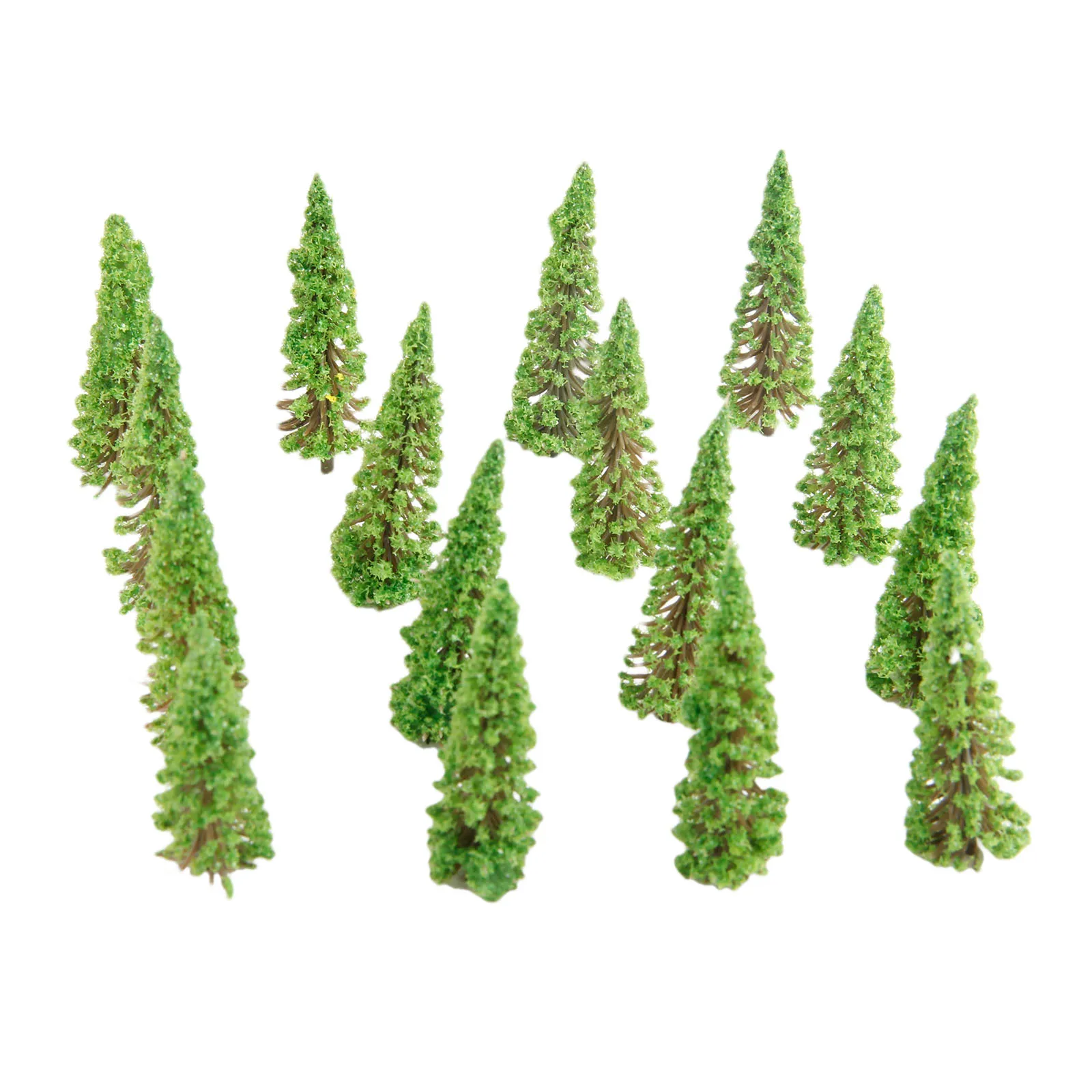 50pcs Model Trees Aritificial Plants 6.5cm Plastic Train Railway Scenery Wargame Diorama Layout Landscape HO OO Scale 1:100