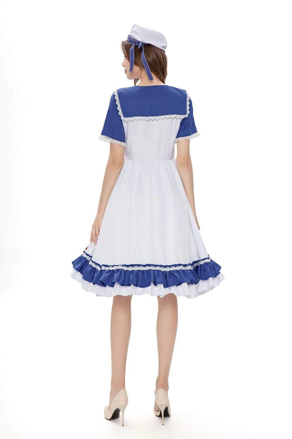 Erwachsene Frauen Spiel Maid Lolita Kleid Halloween Cosplay Kostüm Karneval Partei Rolle Spielen Bühne Zeigen Kleid Up Outfit