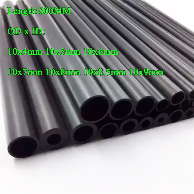 

Carbon Fiber Tube OD 10mm ID 4mm 5mm 6mm 7mm 8mm 8.5mm 9mm Hollow Carbon Rod Length 800mm for RC Plane DIY Quadcopter Arm