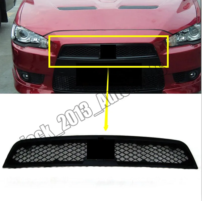 Fit for Mitsubishi Lancer & Sportback Front Bumper Black Grille