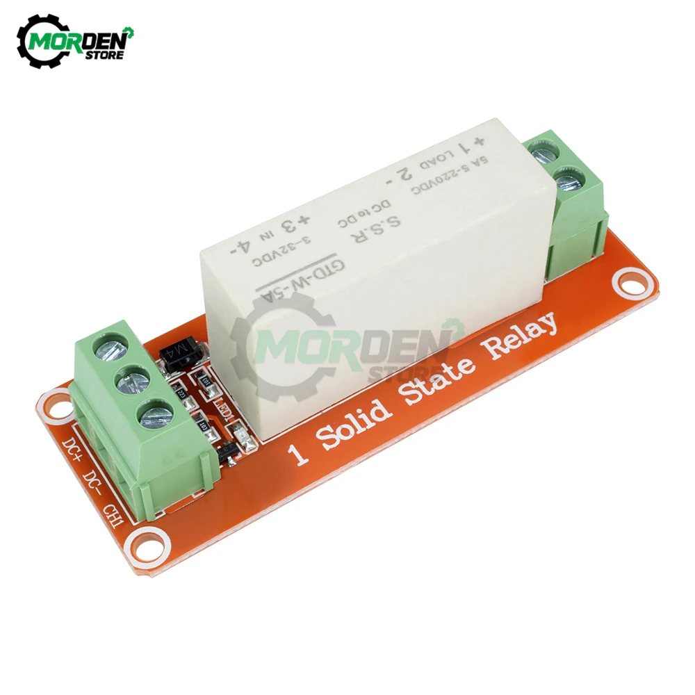 DC 5V 1 Channel SSR Solid State Relay High and Low Level Trigger Relay Control 3-32V PCB Board for Arduino