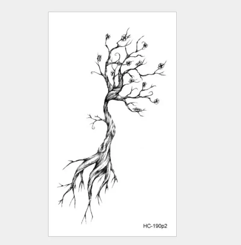 Classic Black Tatoo Cat Bird Fake Tattoo Tatuajes Hand Tatouage Body Waterproof Temporary Tattoo Sticker Small Taty T1870