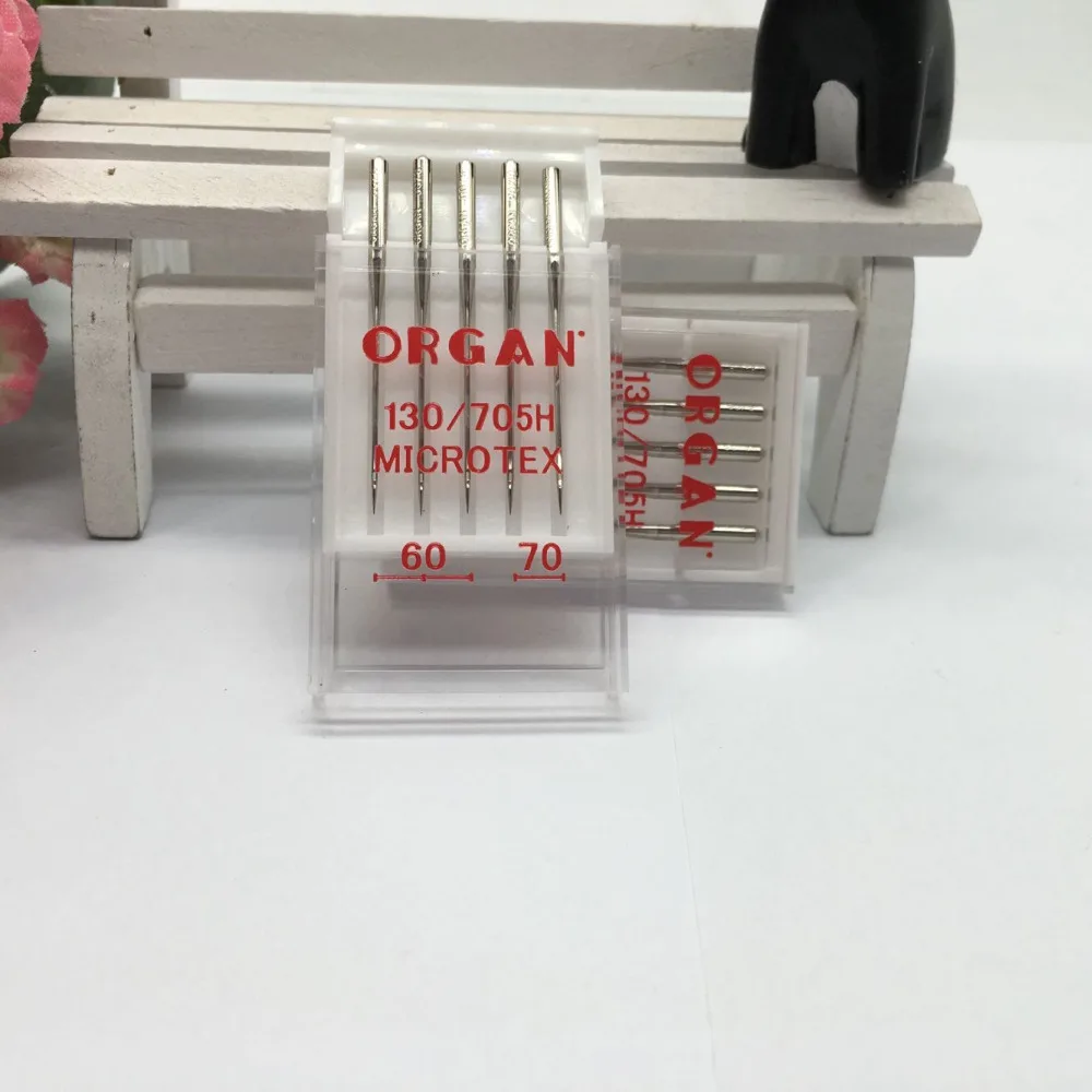 Organ Needle Domestic Sewing Machine Parts Microtex Sewing Needles 70/10 ESpecially Good For Microfabrics Silk etc (1pack=5pcs).