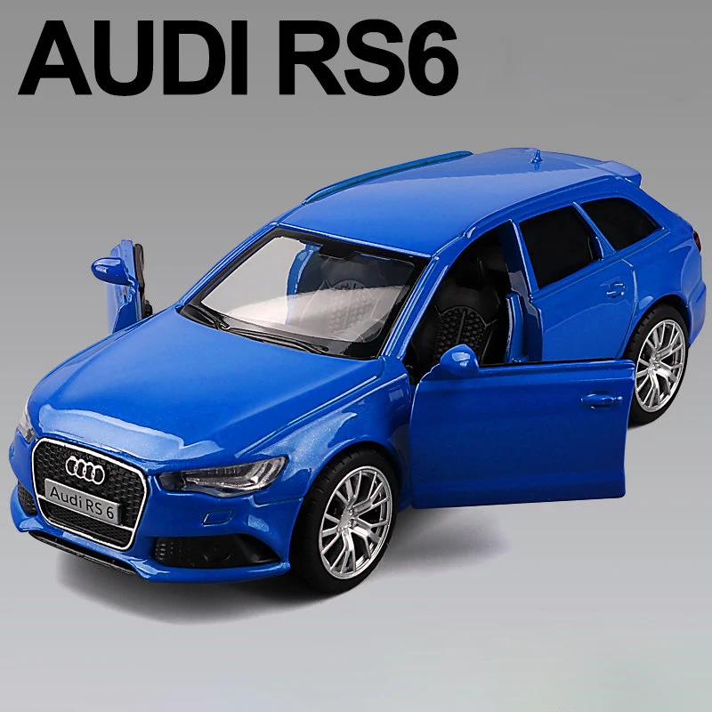 Maßstab 1:36 Audi RS6 Station wagon Diecast Legierung Metall Luxus Auto Modell Pull Back Auto Für Kinder Spielzeug Mit Sammlung