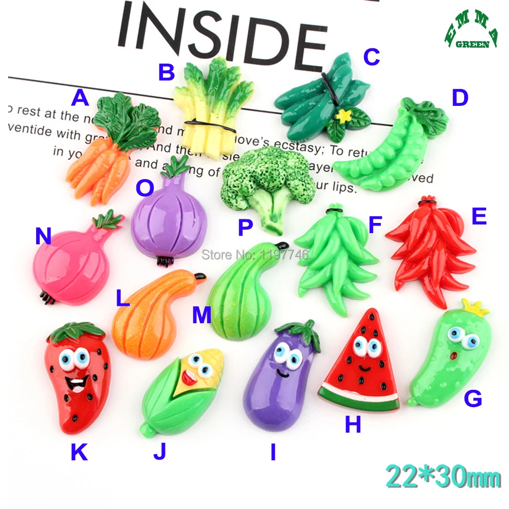 

Vegetable Cabochons for Jewelry making Kawaii Food Cabochon 10pcs Slime Charm Flatback Resin Accessories for Making DIY