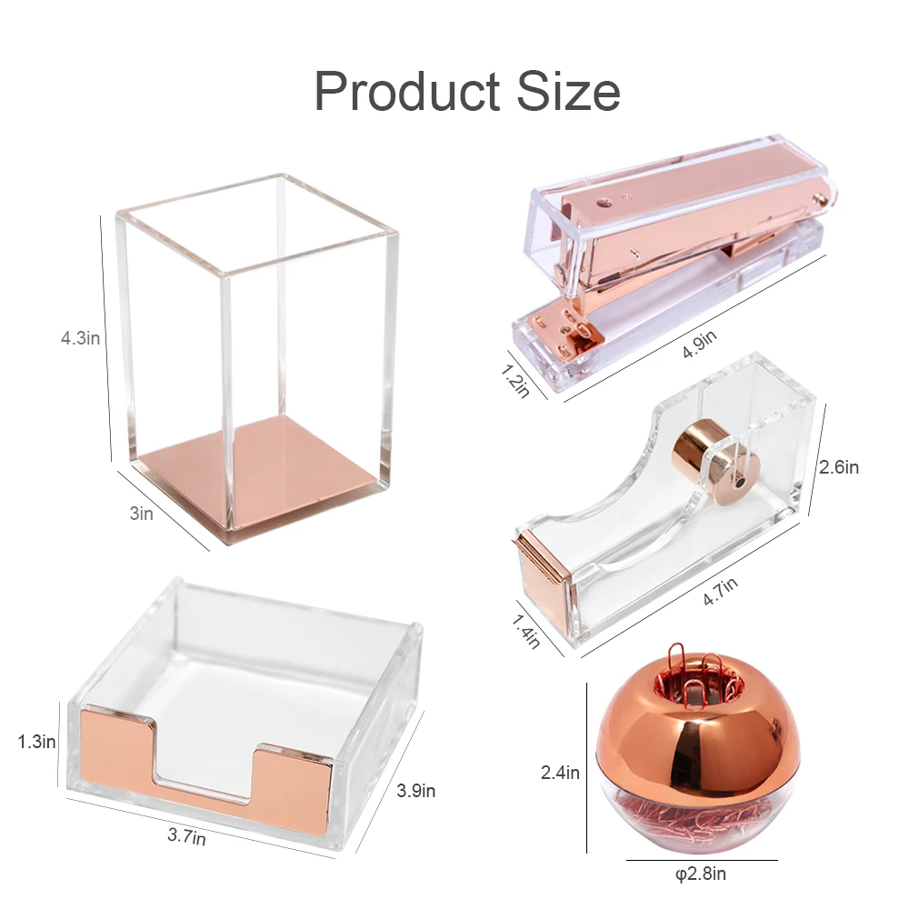 Office Supplies Gold Desk Organizer Set Rose Gold Accessories Home Office Desk Set