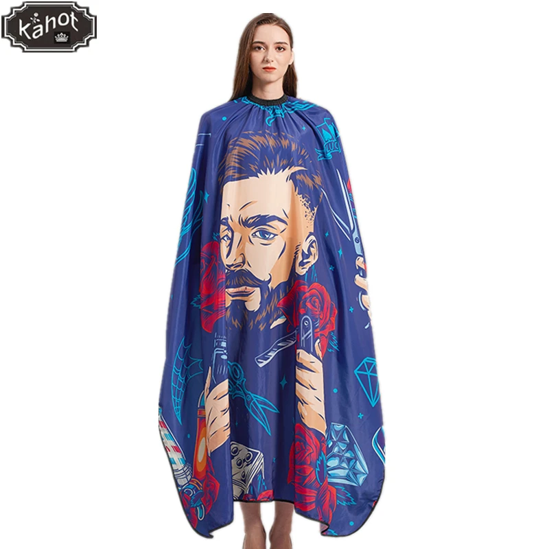 

Salon Professional Haircut Shawl Hairdresser Waterproof Hairdressing Apron Vintage Print Barber Dyeing Perm Styling Cape