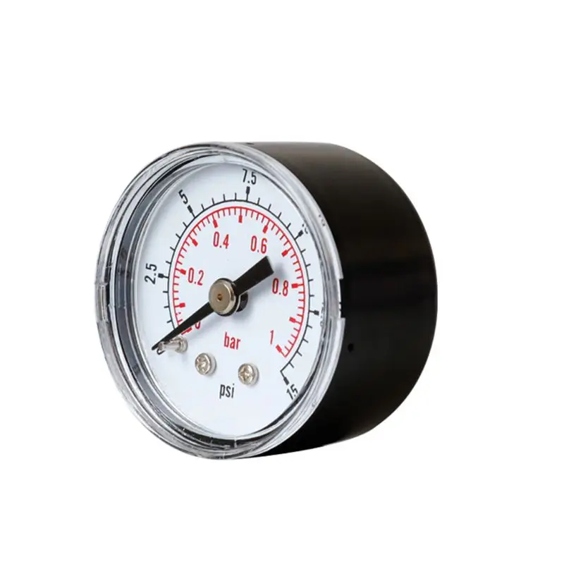 Pressure Gauge 40mm 1/8 BSPT Rear Back 15 30 60 160 200 300 PSI & Bar for Air Gas Wate Fuel