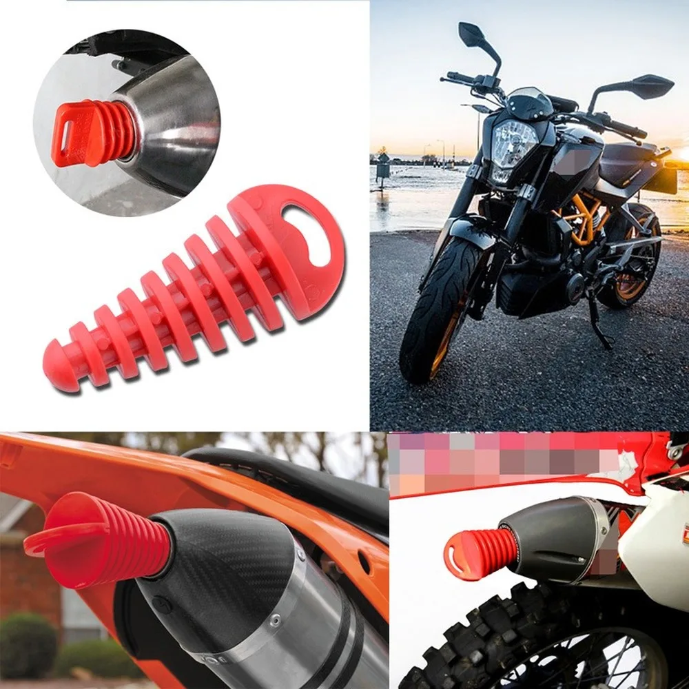 1PC Escape Moto Muffler Wash Plug Motorcycle Exhaust Pipe Plug Protector Motorbike Silencer Tailpipe Rubber Plug Move Blow-Down