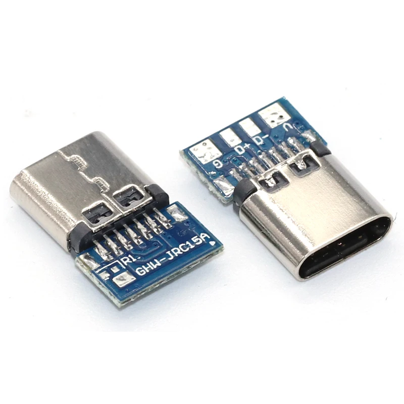 Double-sided positive and negative plug USB 3.1 TYPE-C female test board with PCB board female connector four solder points