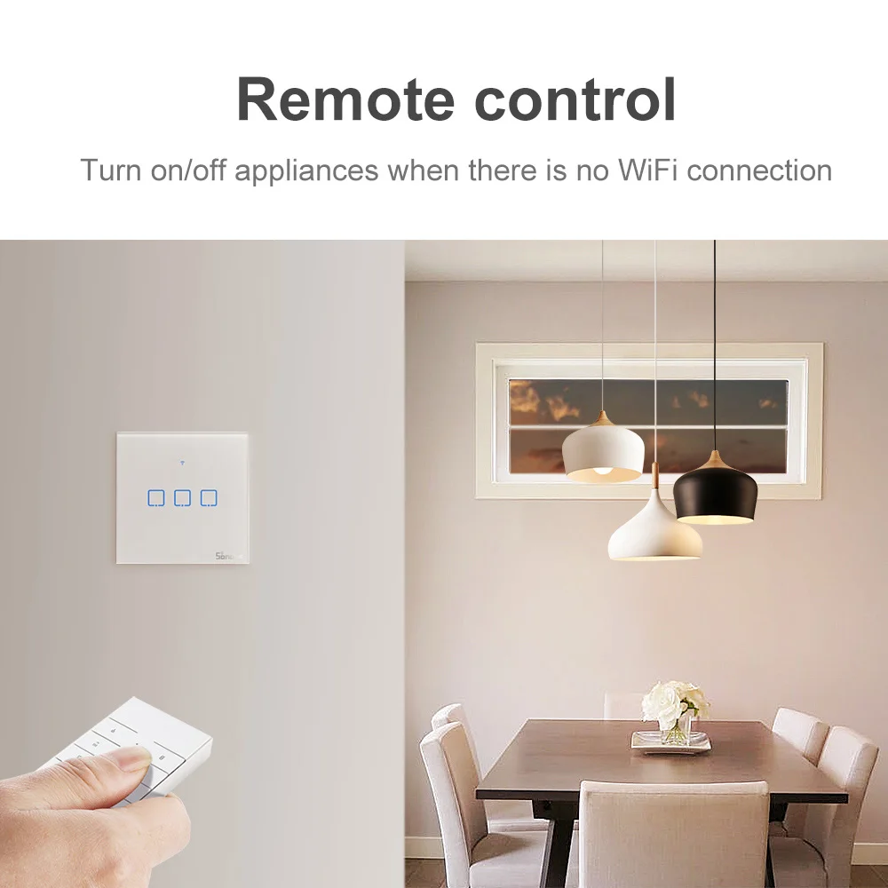 SONOFF RM433 433MHz RF Remote 8 Button One Key Pairing Works with 433Mhz Sonoff Smart Home Switches TXUS 4CHPROR3 via eWeLink