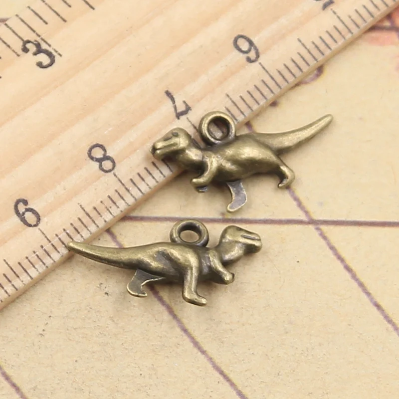 20pcs Charms Dinosaur t-rex 20x12mm Tibetan Bronze Silver Color Pendants Antique Jewelry Making DIY Handmade Craft