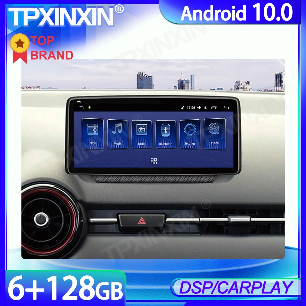 

Android 10 6 + 128G ROM для Mazda Cx-3 2018 + Автомобильный радиоплеер мультимедийный GPS-навигатор стерео головное устройство беспроводной Carplay