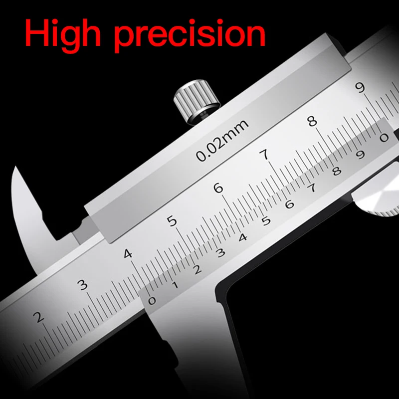 High precision Vernier Caliper 150 200 300 500mm Stainless Steel Laser Scale Vernier Measurement Tool Digital Ruler Micrometer
